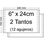 BASIC PAPEL CONTINUO BLANCO  6" x 24cm 2T 3.000-PACK 624B2